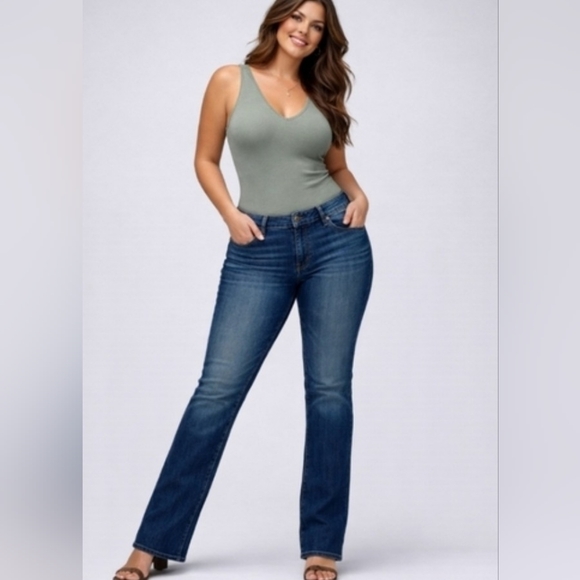 White House Black Market Denim - White House Black Market Midrise Slim Boot Long Size 14